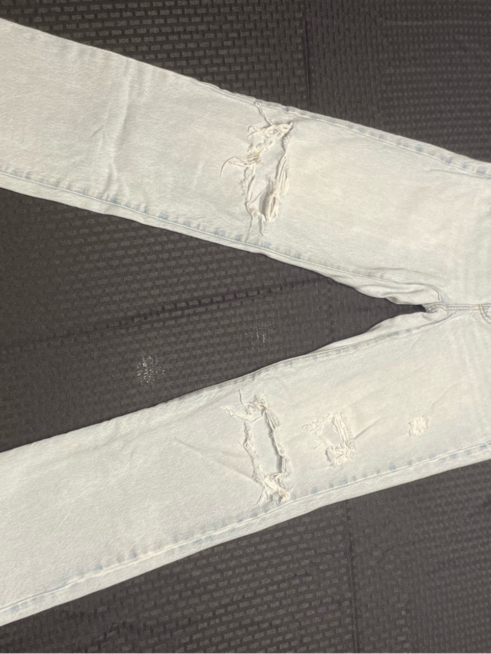 Garage Denim 90s Straight Wide Leg Jeans Light Wash Distressed Size 5 / 27